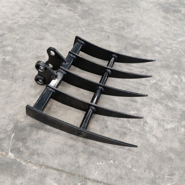 Rake: Mini Excavator Attachment for Grading, Leveling, Loosening , Removing Surface Soil