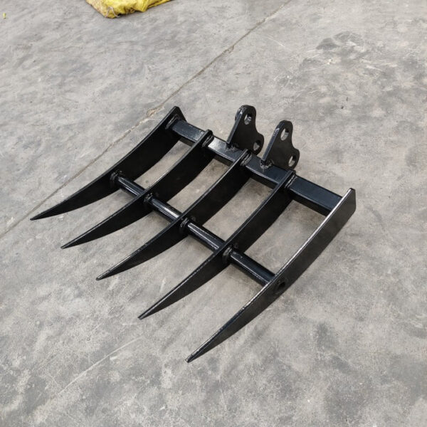 Rake: Mini Excavator Attachment for Grading, Leveling, Loosening , Removing Surface Soil - Image 9