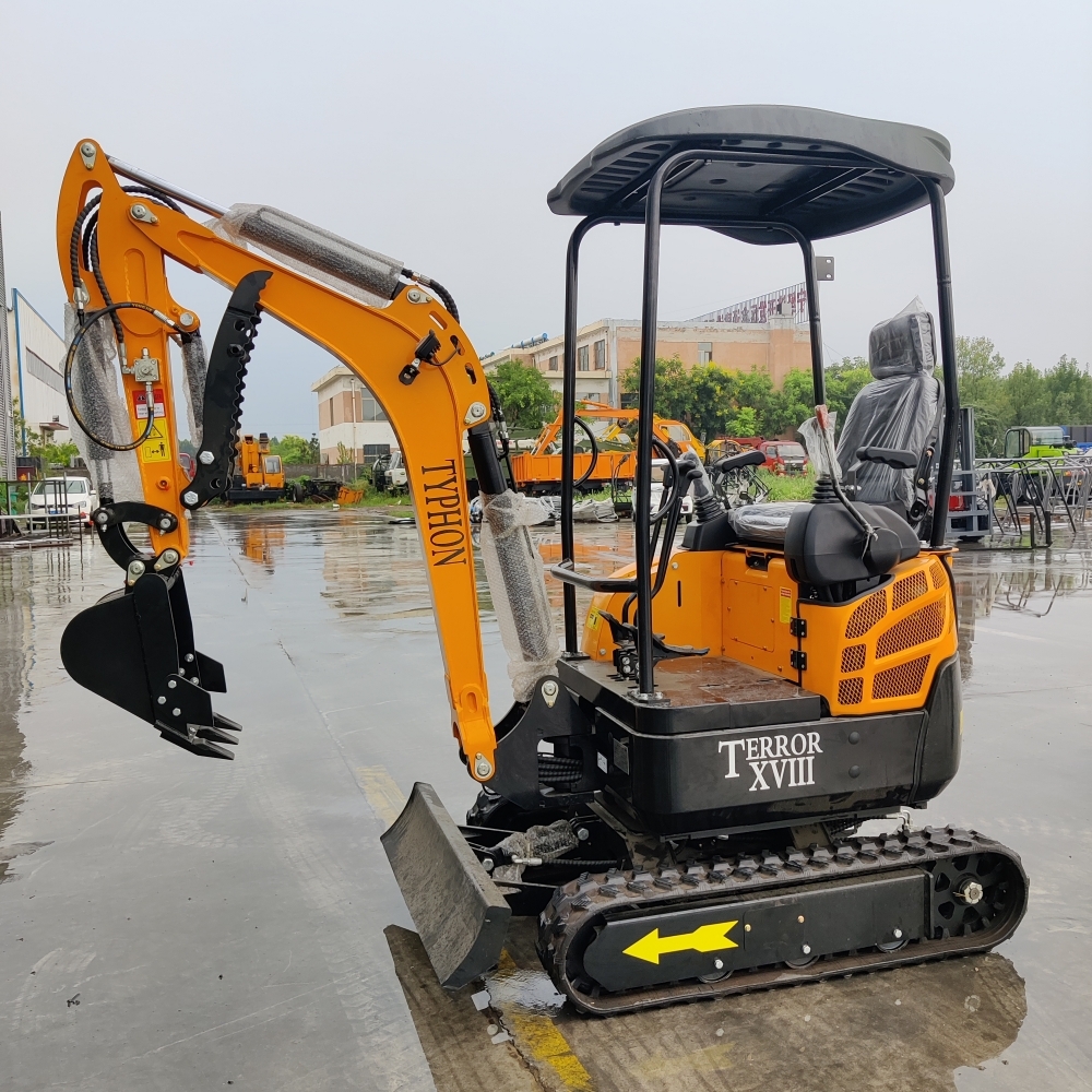 TYPHON TERROR XVIII Mini Excavator, a 4,000 lbs trench digger designed for small and medium construction projects.