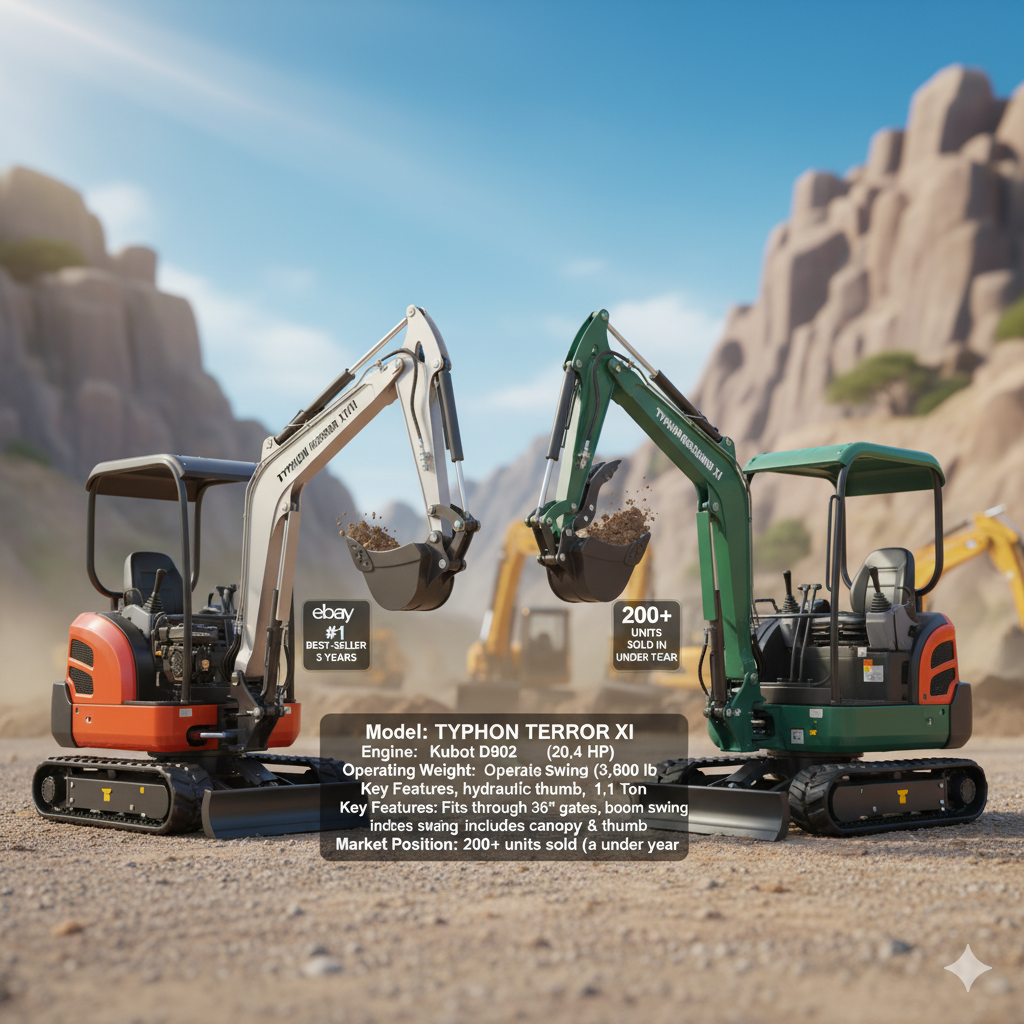 Typhon Mini Excavator - American Excavator TYPHON Mini Excavator