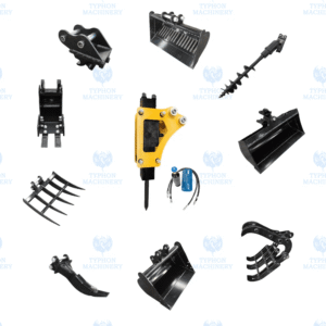 10-in-1 Mini Excavator Attachments Bundle