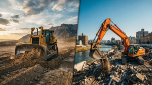Bulldozer vs Mini Excavator - American Excavator Bulldozer vs. Mini Excavator