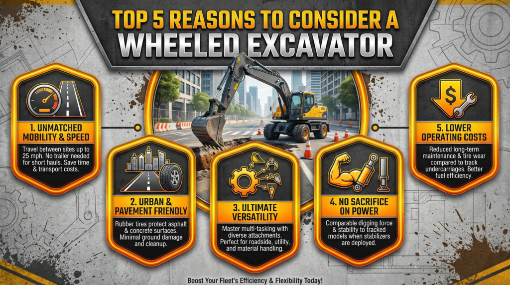 Top 5 Reasons Wheeled Excavator 