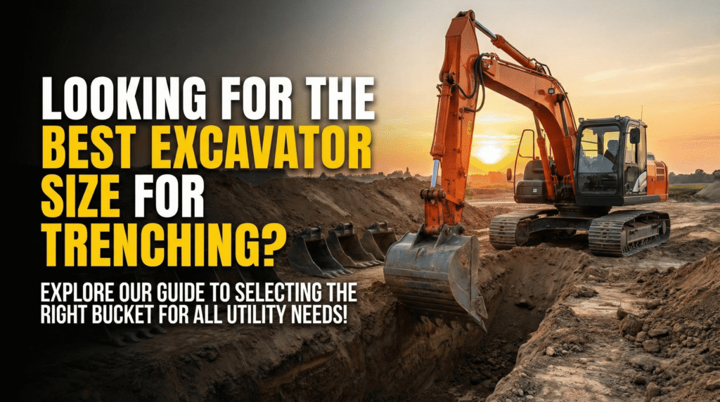 Excavator size for Trenching and Bucket