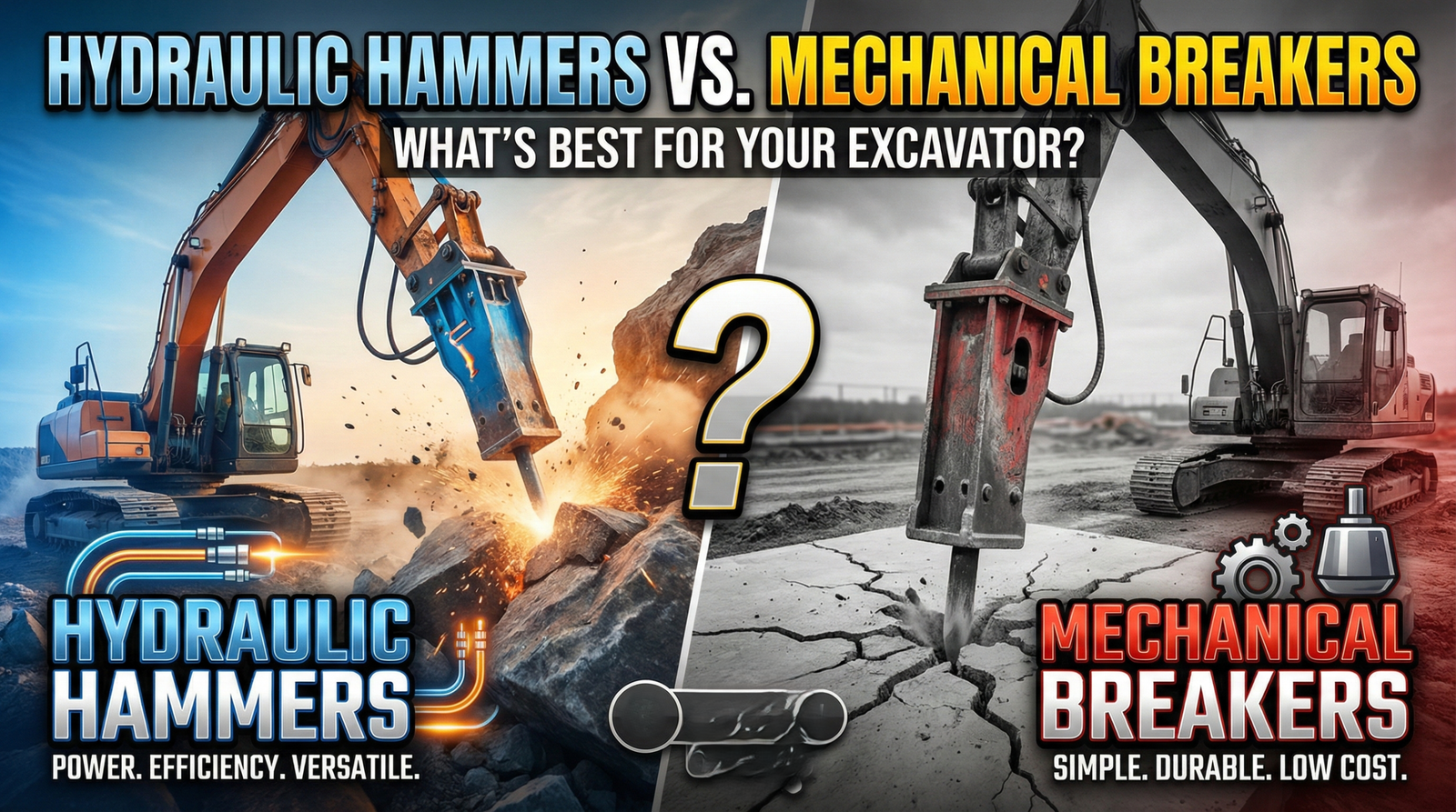 Choosing between Hydraulic Hammer and Mechanical Breaker?