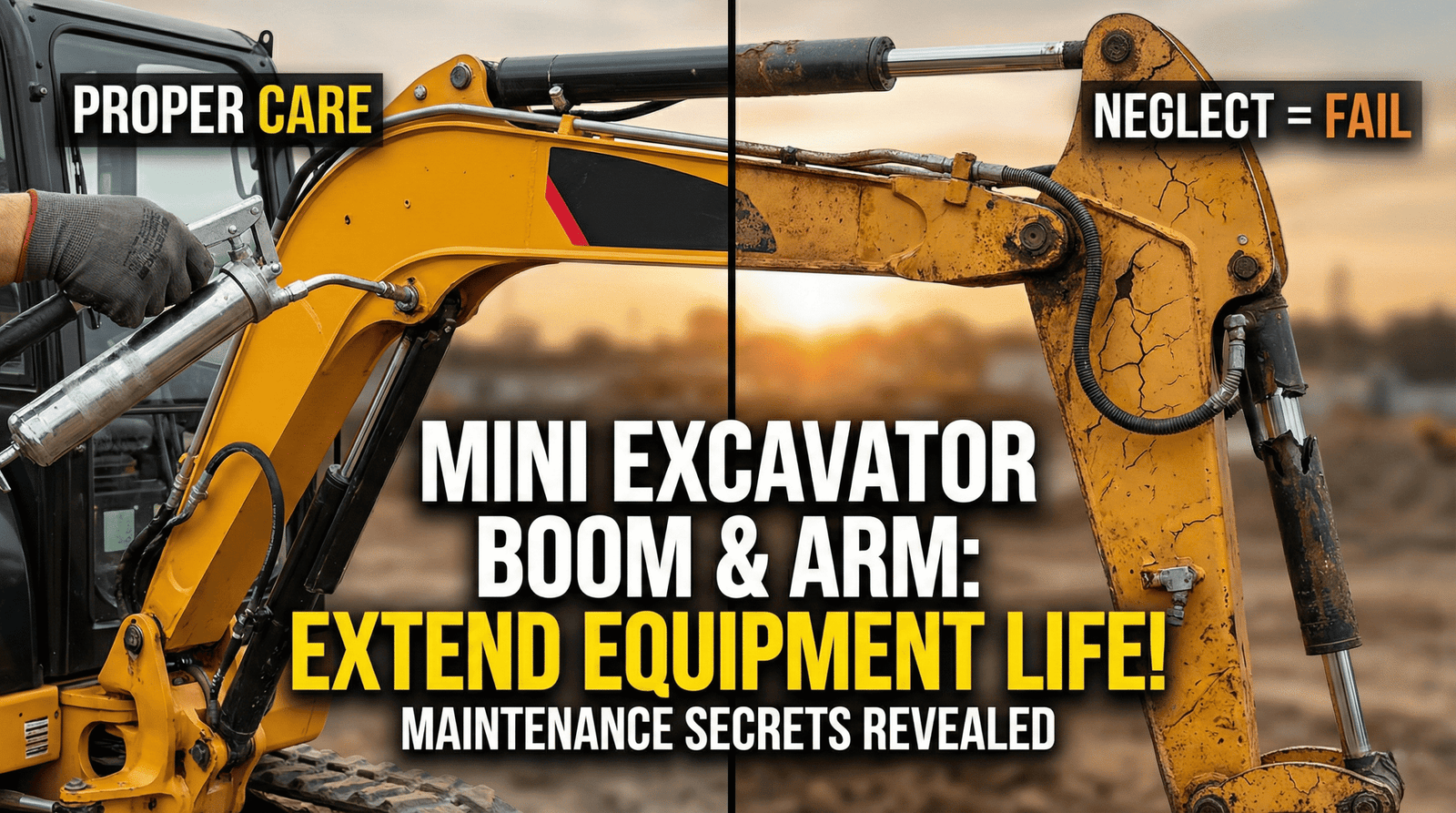 Mini Excavator Boom and Arm Parts need care! Discover Top 7 Essential Maintenance Tips