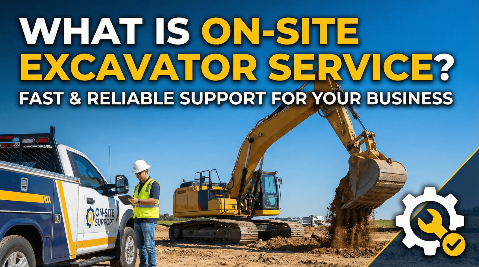 Experience top-notch On-Site Excavator Service! Get fast, reliable support for your business