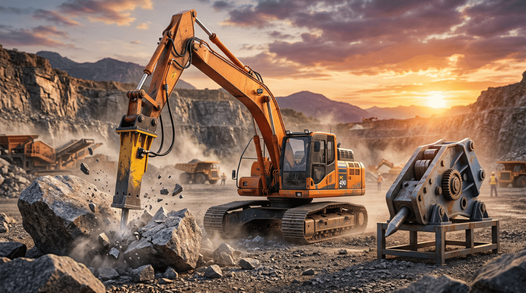 Hydraulic Breaker or Mechanical Breaker