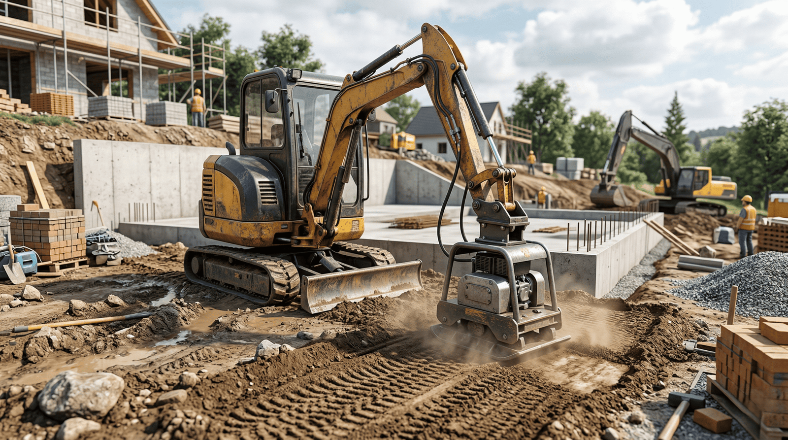 Mini Excavator Compactor Plate: Master soil compaction on compact sites. Find the best solutions!