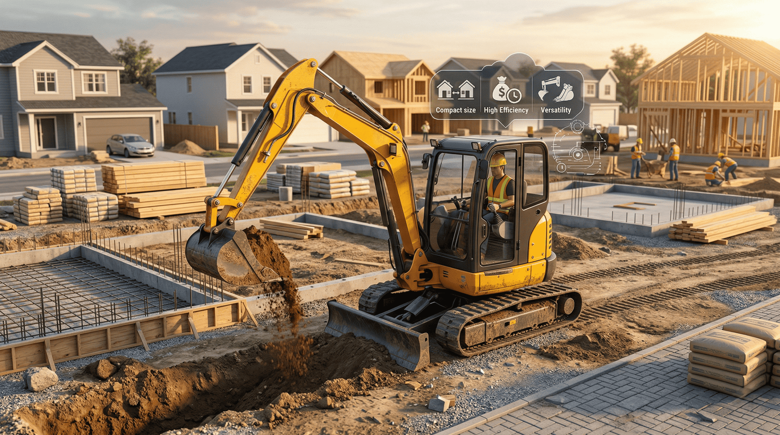 Small excavators are booming in residential construction! Explore the benefits of mini excavators Now!