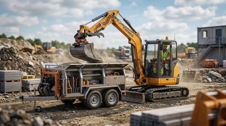 The Trailer Attachments for TYPHON Mini Excavators