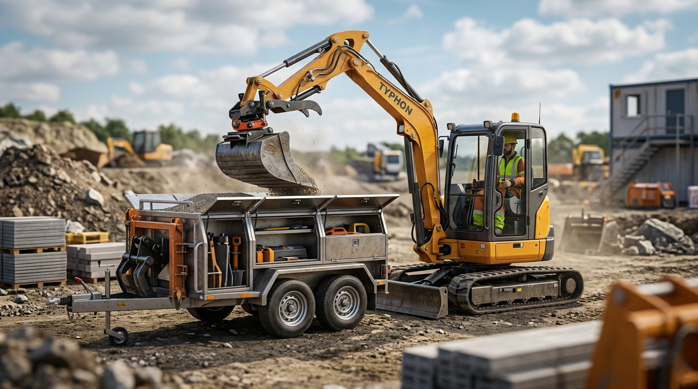 Transform your projects with Trailer Attachments for TYPHON Mini Excavators!