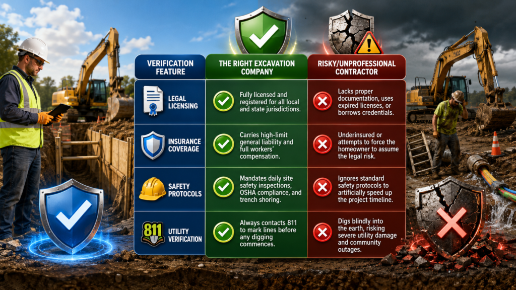 Excavation company Table