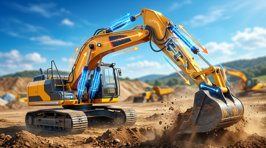 Hydraulic Arm Cylinders drive excavator dynamics. Discover how they work in heavy machinery !