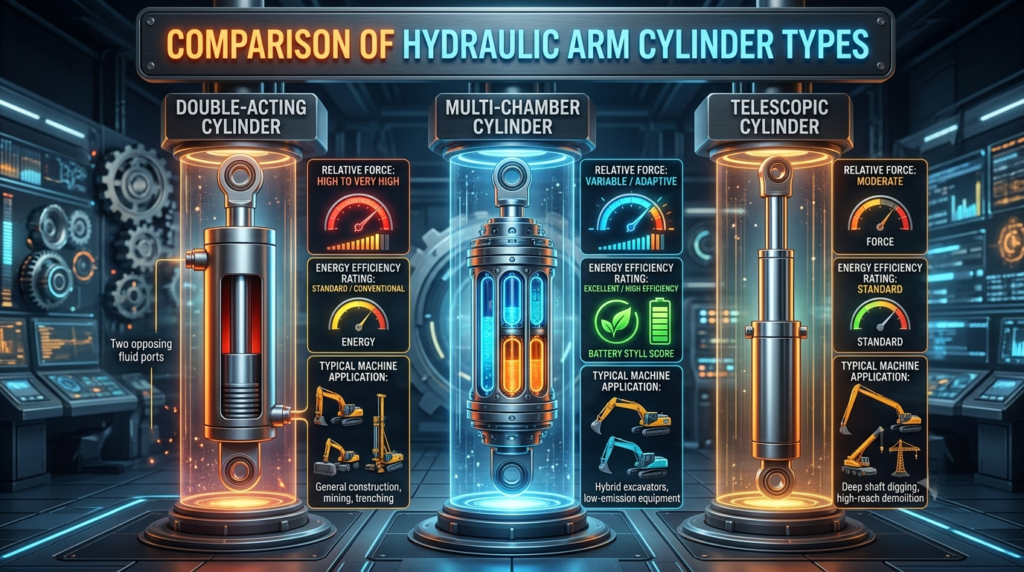 Hydraulic Arm Cylinders Types