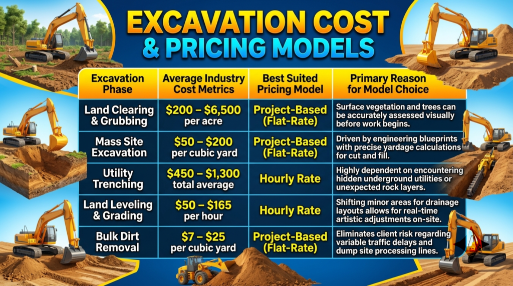 Land excavation costs Models