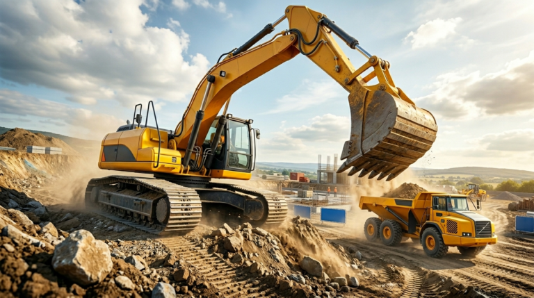excavator site preparation
