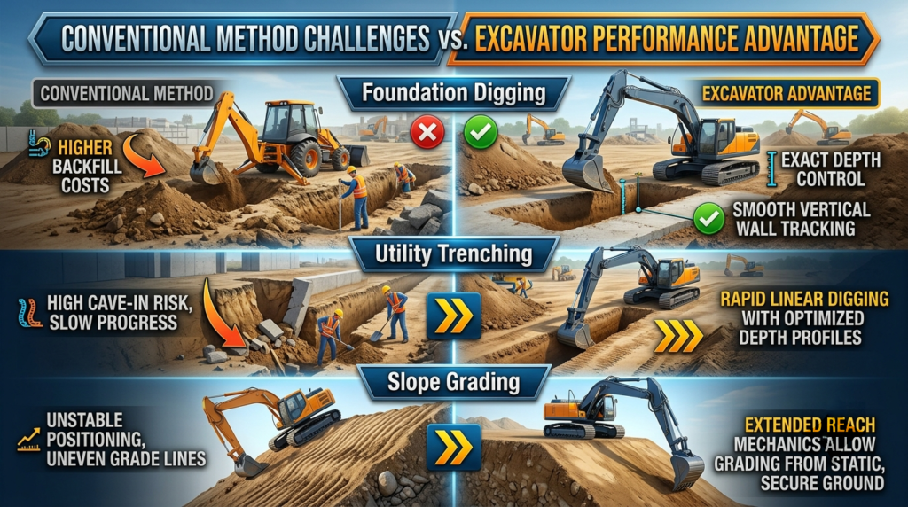excavator site preparation Table