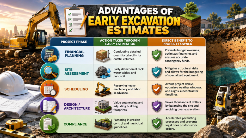 Excavation Estimates Table