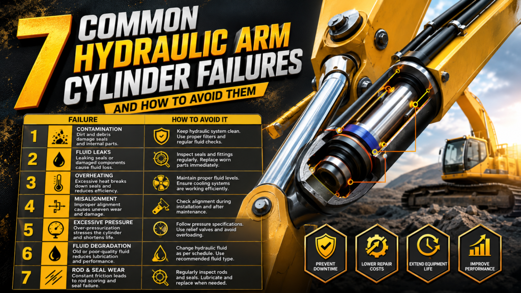 Hydraulic Arm Cylinder Failures Table