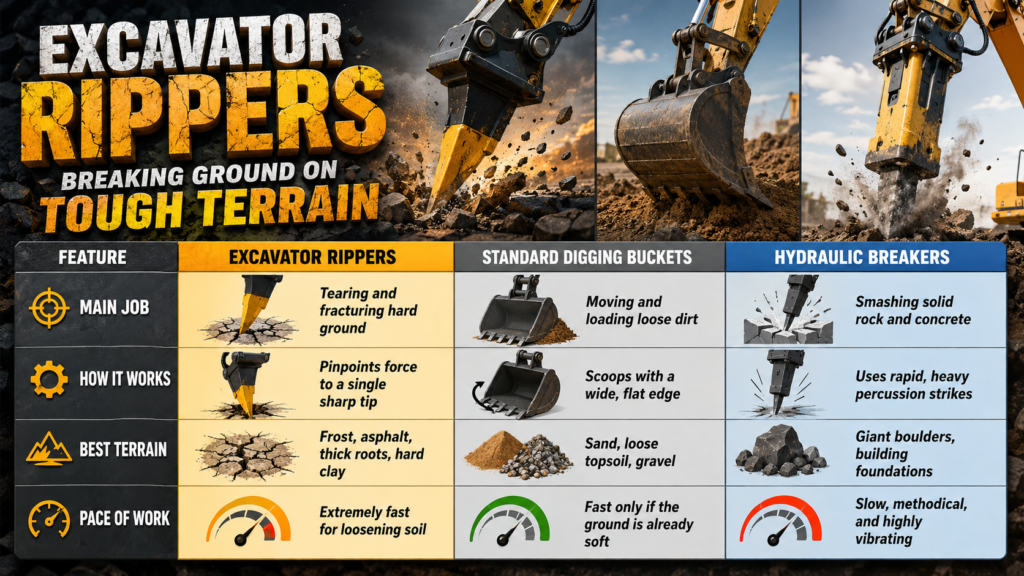 Excavator Rippers Table