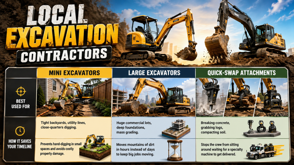 Local Excavation Contractors Table