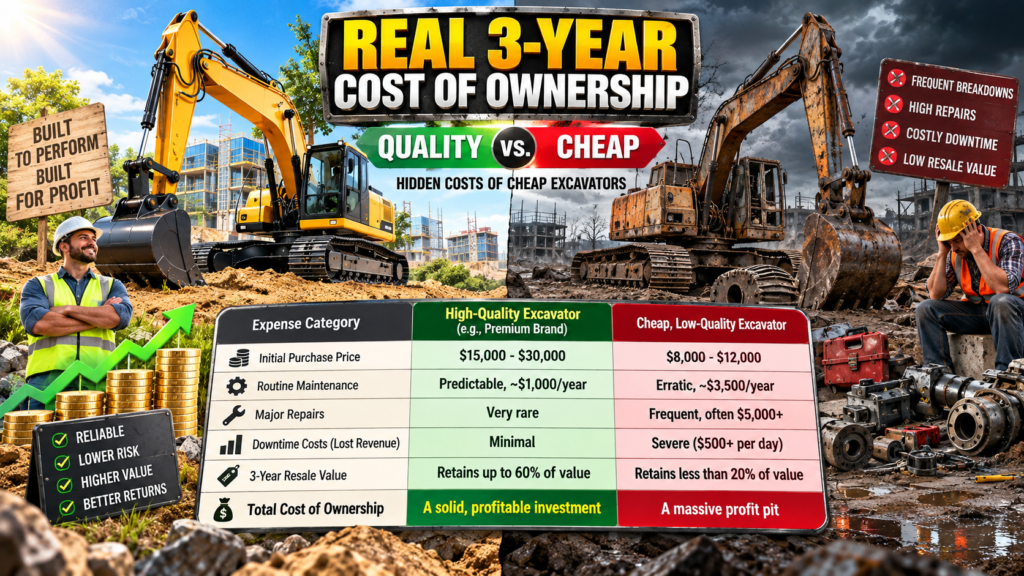 Hidden Costs of Cheap Excavators Table