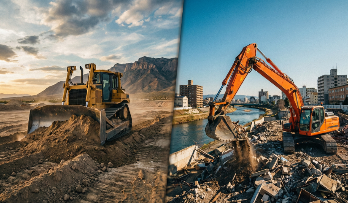 Bulldozer vs. Mini Excavator