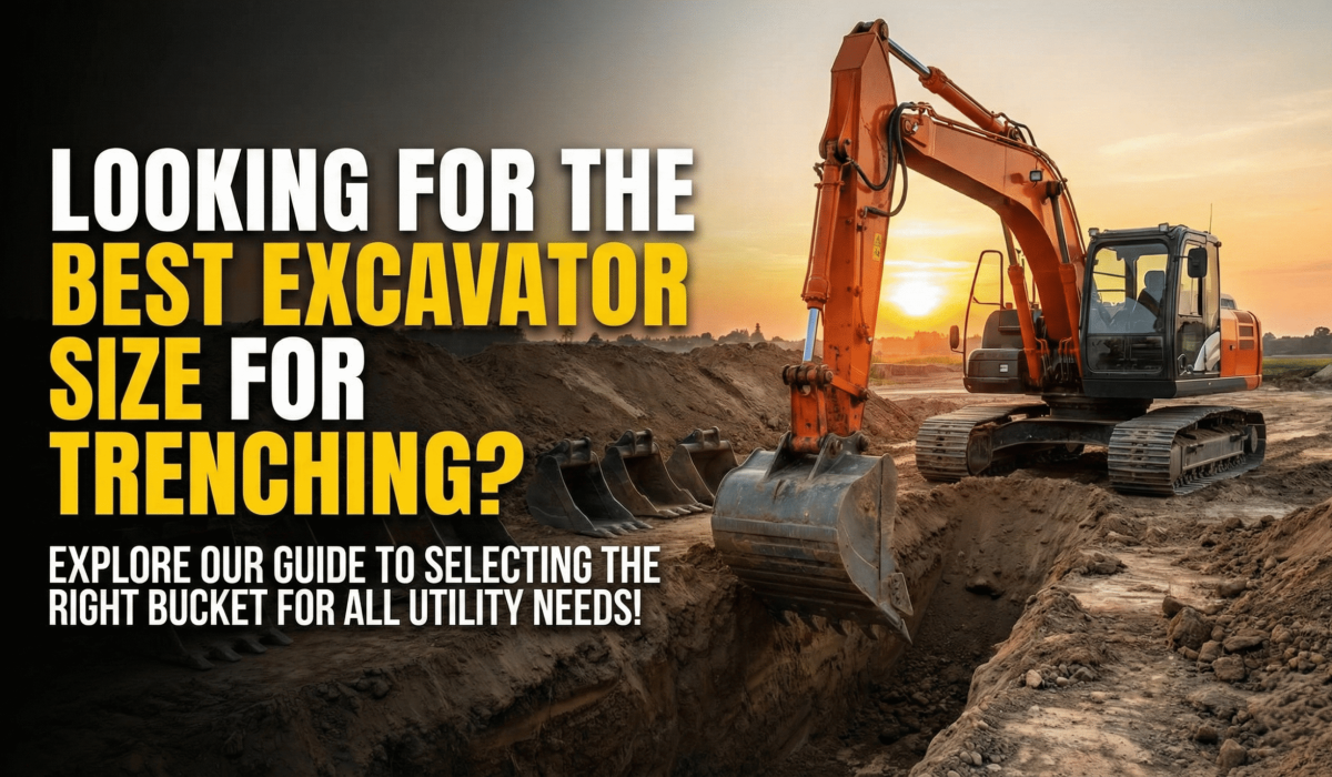 Excavator size for Trenching and Bucket