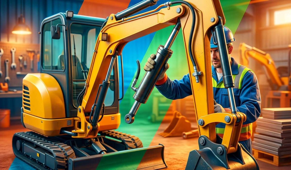 Hydraulic Arm Cylinder Installation on Mini Excavators