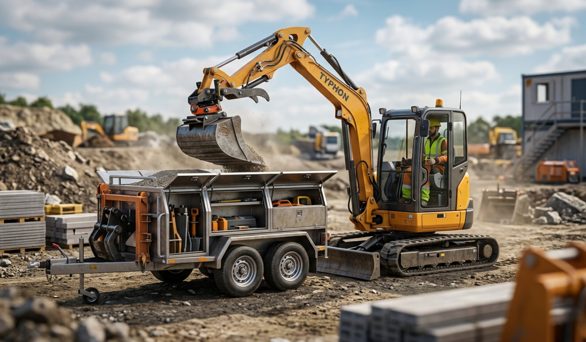 The Trailer Attachments for TYPHON Mini Excavators